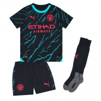 Camiseta Manchester City Manuel Akanji #25 Tercera Equipación Replica 2023-24 para niños mangas cortas (+ Pantalones cortos)